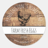 Rustige Boerderij Eiwitetiketten Ronde Sticker (Voorkant)