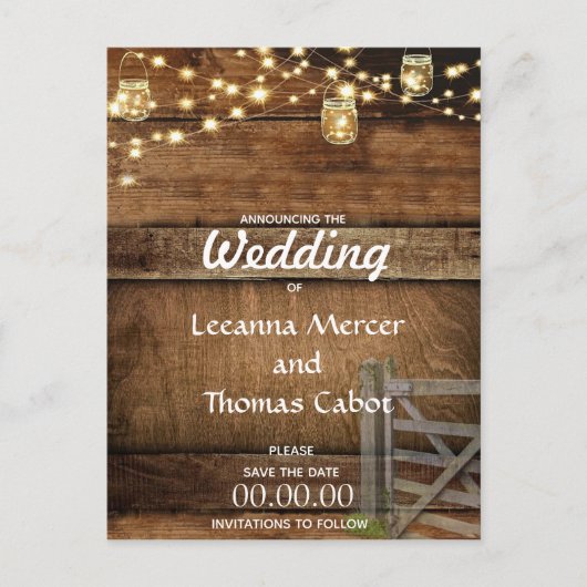 Rustige Boerderij Gate Sparen het Briefkaart van d (Voorkant)