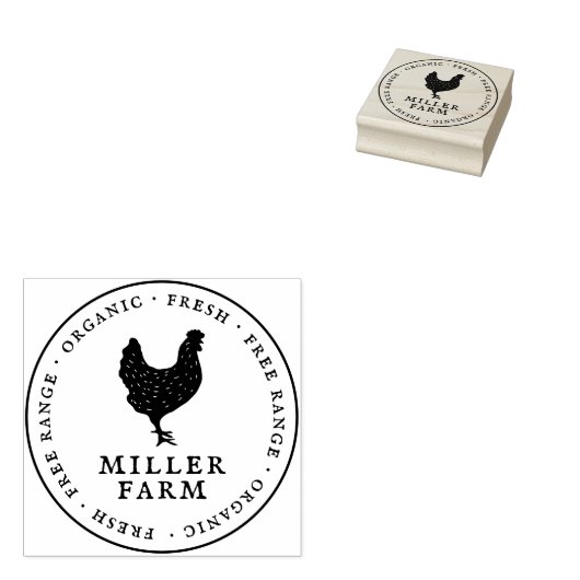 Rustige Boerderij kipeierkarton Rubberstempel (Gestempeld)