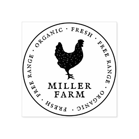 Rustige Boerderij kipeierkarton Rubberstempel (Afrduk)