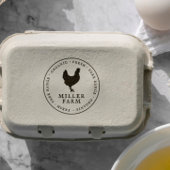 Rustige Boerderij kipeierkarton Rubberstempel