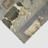Rustige Boerderij Koe veeteeltpatroonontkoppeling Tissuepapier (Detail)