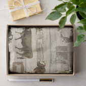 Rustige Boerderij Koe Wooden Farmhouse Pattern Dec Tissuepapier (Geschenk)