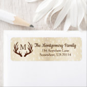 Rustige boerderij Land Deer Antlers Fawn Fur Etiket (Insitu)