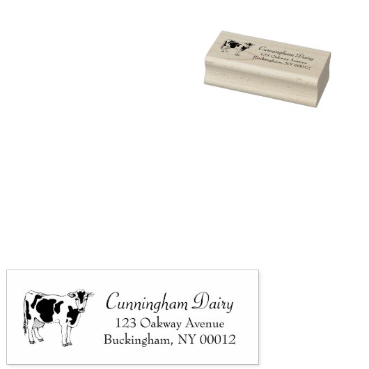 Rustige Boerderij LandzuivelKoe Rubberstempel (Gestempeld)