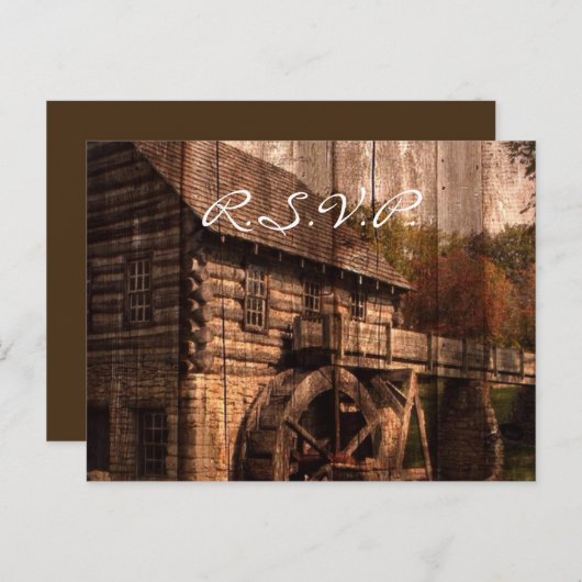 rustige boerderij - oude boerderij uit barnenland uitnodiging briefkaart (Voorkant / Achterkant)