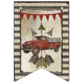 Rustige Boerderij  Red Truck Boy Nursery Name Vlaggetjes (Eerste vlag)