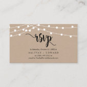 Rustige Boerderij String-lampjes, zwart, RSVP reag Informatiekaartje (Voorkant)