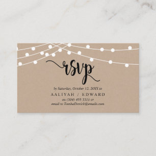 Rustige Boerderij String-lampjes, zwart, RSVP reag Informatiekaartje