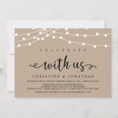 Rustige Boerderij String Lights, Kraft Wedding Elo Kaart (Voorkant)