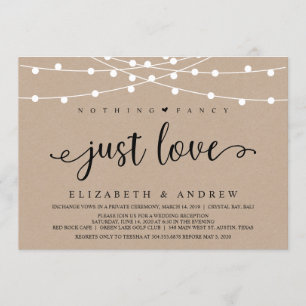 Rustige Boerderij String Lights, Kraft Wedding Elo Kaart