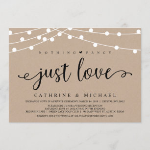 Rustige Boerderij String Lights, Kraft Wedding Elo Kaart