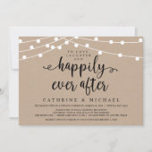 Rustige Boerderij String Lights, Kraft Wedding Elo Kaart (Voorkant)
