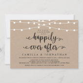 Rustige Boerderij String Lights, Kraft Wedding Elo Kaart (Voorkant)