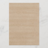 Rustige Boerderij Wedding Invitation Card Programmakaart (Achterkant)