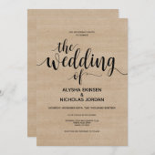 Rustige Boerderij Wedding Invitation Card Programmakaart (Voorkant / Achterkant)