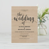Rustige Boerderij Wedding Invitation Card Programmakaart (Staand voorkant)