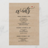 Rustige boerderij Welkomstkaart en reiskaart Programmakaart (Achterkant)