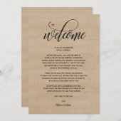 Rustige boerderij Welkomstkaart en reiskaart Programmakaart (Voorkant / Achterkant)