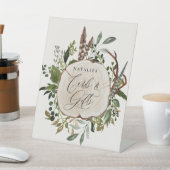 Rustige boerderijbont botanisch vrijgezellenfeest reclamebord met voetstuk (Insitu)