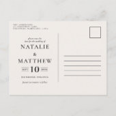 Rustige boerderijelegante bruiloft  aankondigingskaart (Achterkant)