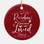 Rustige boerderijkat of hondenbont keramisch ornament (Achterkant)