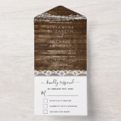 Rustige boerderijladder met een luciferlantaarnbru all in one uitnodiging (Binnen)