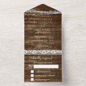 Rustige boerderijladder met een luciferlantaarnbru all in one uitnodiging (Binnen)