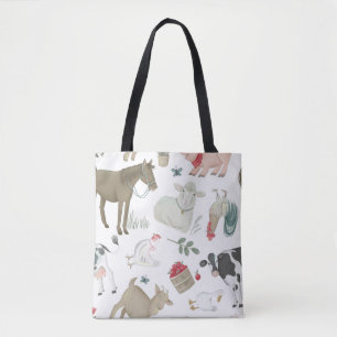 Rustige boerderijlanddieren tote bag