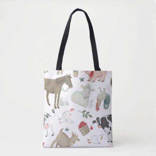 Rustige boerderijlanddieren tote bag (Voorkant)