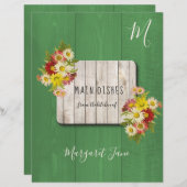 Rustige boerderijproducent-verdeler voor het recep (Voorkant / Achterkant)