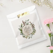 Rustige boerderijschors botanisch baby shower bedankzakje (Gezegeld)