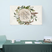 Rustige boerderijschors botanisch baby shower spandoek (Beurs)