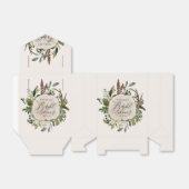 Rustige boerderijschors botanisch vrijgezellenfees bedankdoosjes (Uitgevouwen)