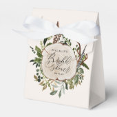 Rustige boerderijschors botanisch vrijgezellenfees bedankdoosjes (Voorkant Zijde)