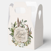 Rustige boerderijschors botanisch vrijgezellenfees bedankdoosjes (Geopend)