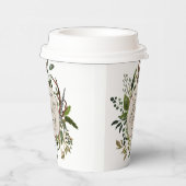 Rustige boerderijschors botanisch vrijgezellenfees papieren bekers (Rechts)