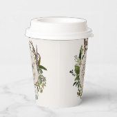 Rustige boerderijschors botanisch vrijgezellenfees papieren bekers (Rechts)