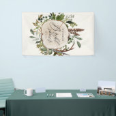 Rustige boerderijschors botanisch vrijgezellenfees spandoek (Beurs)