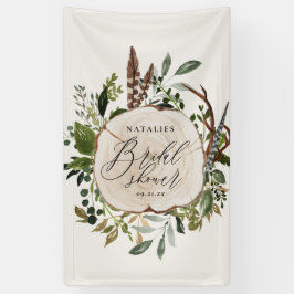 Rustige boerderijschors botanisch vrijgezellenfees spandoek