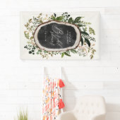 Rustige boerderijschors botanisch vrijgezellenfees spandoek (Insitu)