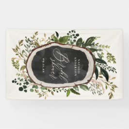 Rustige boerderijschors botanisch vrijgezellenfees spandoek