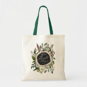 Rustige boerderijschors botanisch vrijgezellenfees tote bag (Voorkant)