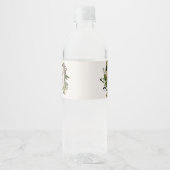 Rustige boerderijschors botanisch vrijgezellenfees waterfles etiket (Voorkant)