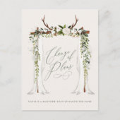 Rustige boerderijvlek en eucalyptusstijlvol aankondigingskaart (Voorkant)