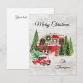 Rustige boerenboer rode vrachtwagen schattige kall notitiekaartje (Voorkant / Achterkant)