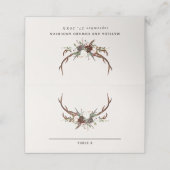 Rustige boerenboerderij botanische staarttafel plaatskaartje (Buitenkant ongevouwen)