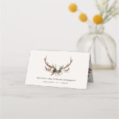 Rustige boerenboerderij botanische staarttafel plaatskaartje (Achterkant)