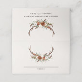 Rustige boerenboerderij botanische vlek bruiloft t plaatskaartje (Buitenkant ongevouwen)