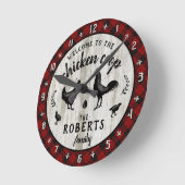 Rustige boerenkuikkip Coop Wood Aangepast Ronde Klok (Hoek)